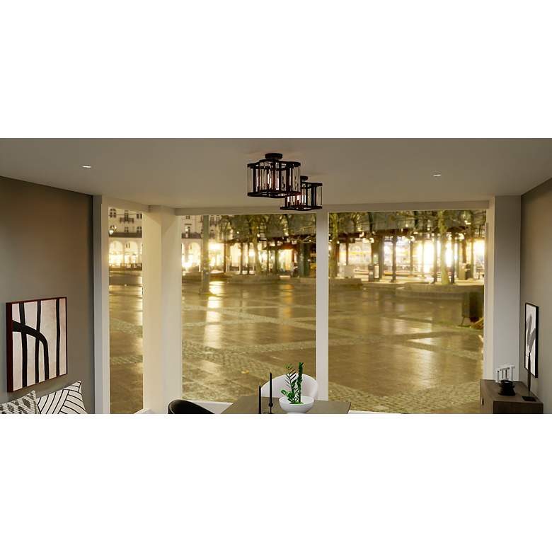 Image 5 Quoizel Renee 15" Wide Matte Black 4-Light Ceiling Light more views