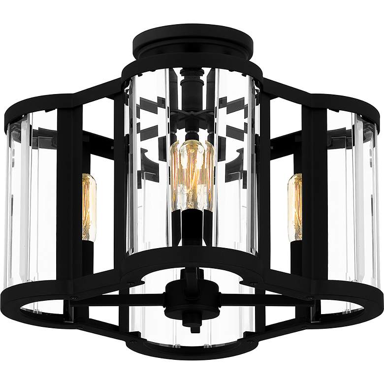 Image 6 Quoizel Renee 15" Wide Matte Black 4-Light Ceiling Light more views