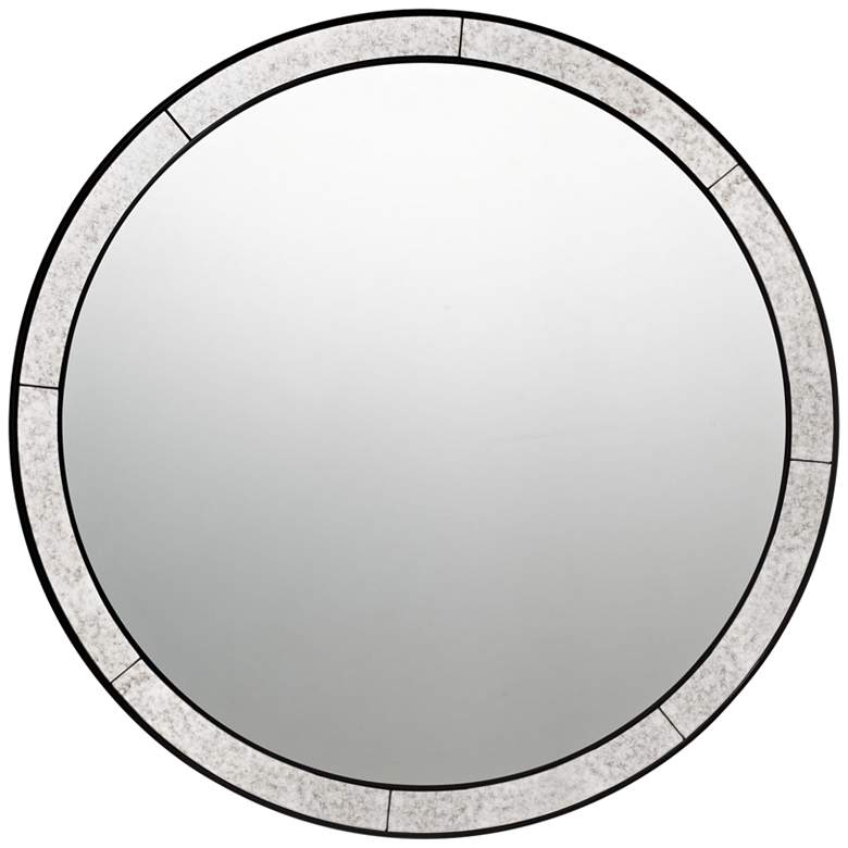 Image 1 Quoizel Revival Black 30 inch Round Wall Mirror