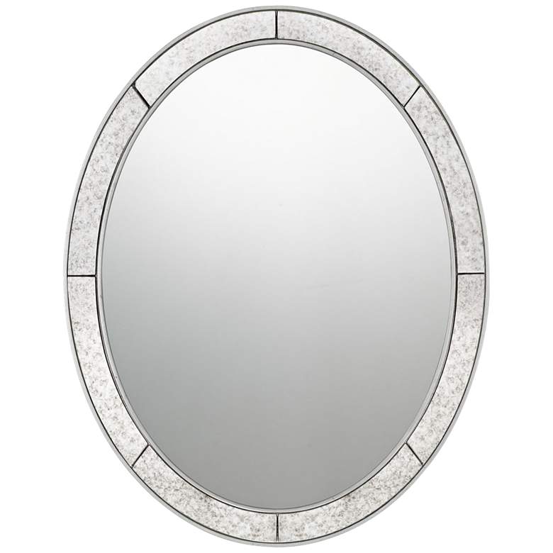 Image 1 Quoizel Revival Silver Leaf 22 inch x 28 inch Wall Mirror