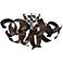 Quoizel Ribbons 16 1/2" Wide Western Bronze Ceiling Light