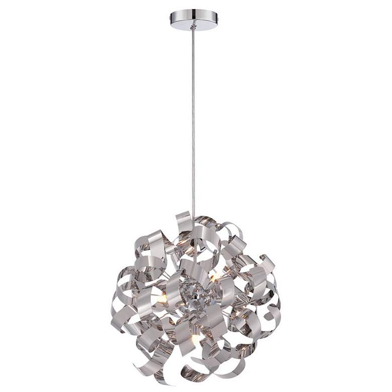 Image 2 Quoizel Ribbons 17" Wide Polished Chrome Pendant