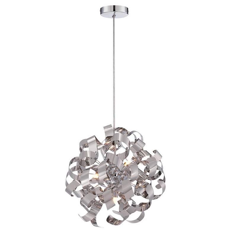 Image 2 Quoizel Ribbons 17 inch Wide Polished Chrome Pendant