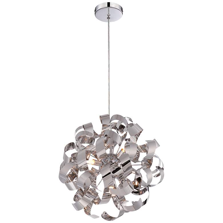 Image 4 Quoizel Ribbons 17" Wide Polished Chrome Pendant more views
