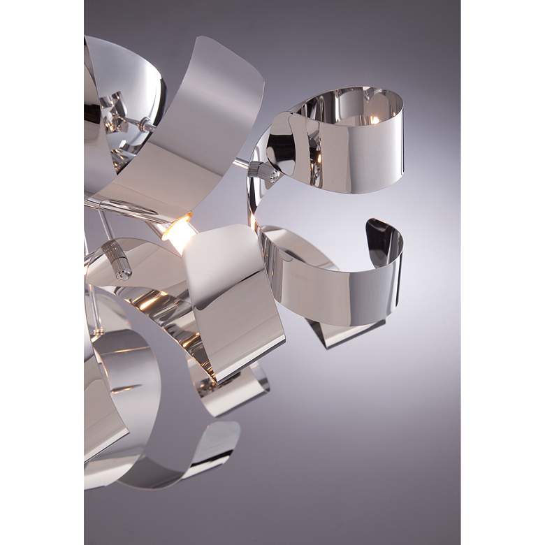 Image 5 Quoizel Ribbons 17" Wide Polished Chrome Pendant more views