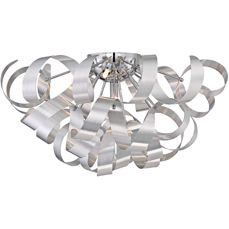Image 2 Quoizel Ribbons 22" Wide Millenia Chrome Ribbon Ceiling Light