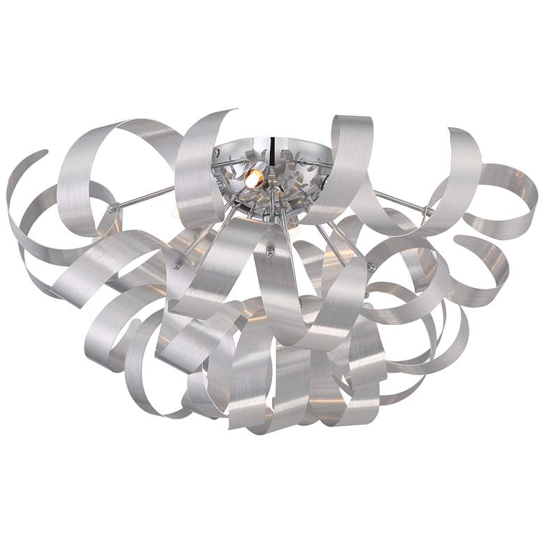 Image 3 Quoizel Ribbons 22" Wide Millenia Chrome Ribbon Ceiling Light more views