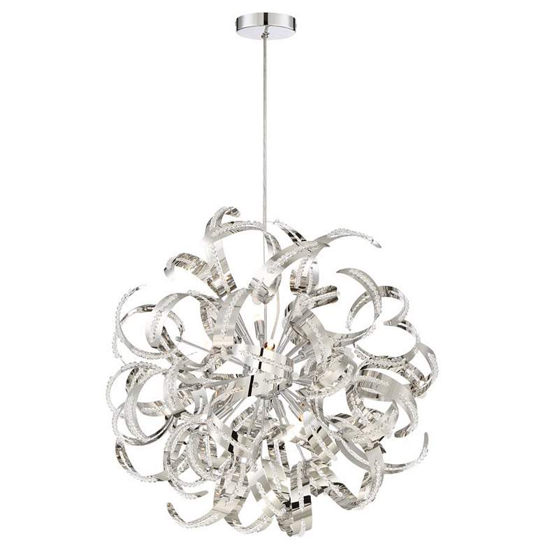 Image 2 Quoizel Ribbons 23" Wide Crystal Chrome 12-Light Chandelier