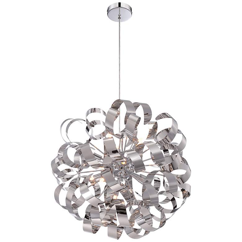 Image 4 Quoizel Ribbons 23" Wide Polished Chrome 12-Light Pendant more views