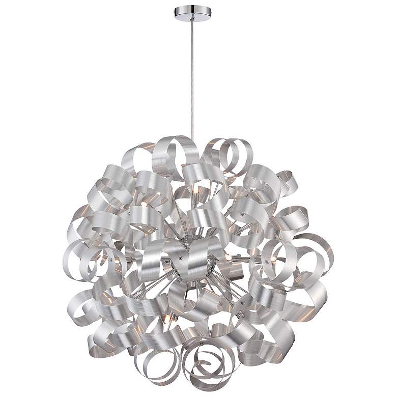 Image 1 Quoizel Ribbons 31" Wide Polished Chrome Pendant Light