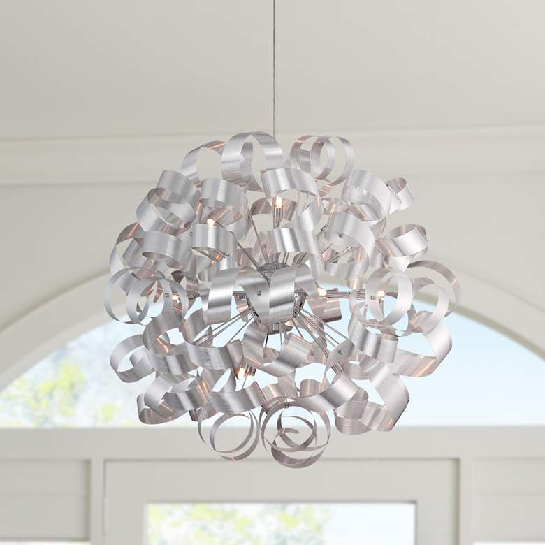 Image 1 Quoizel Ribbons 31" Wide Polished Chrome Pendant Light