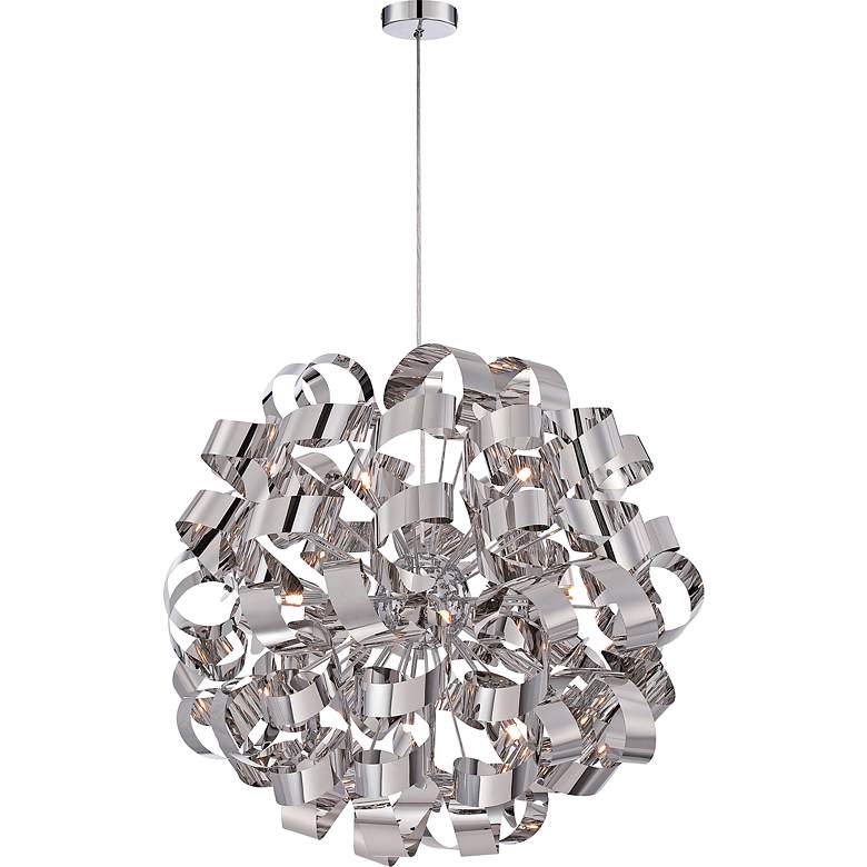 Image 2 Quoizel Ribbons 31 inch Wide Polished Chrome Pendant