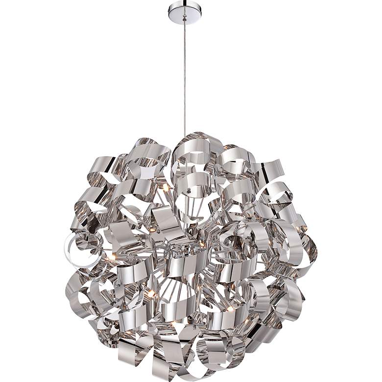 Image 3 Quoizel Ribbons 31 inch Wide Polished Chrome Pendant more views