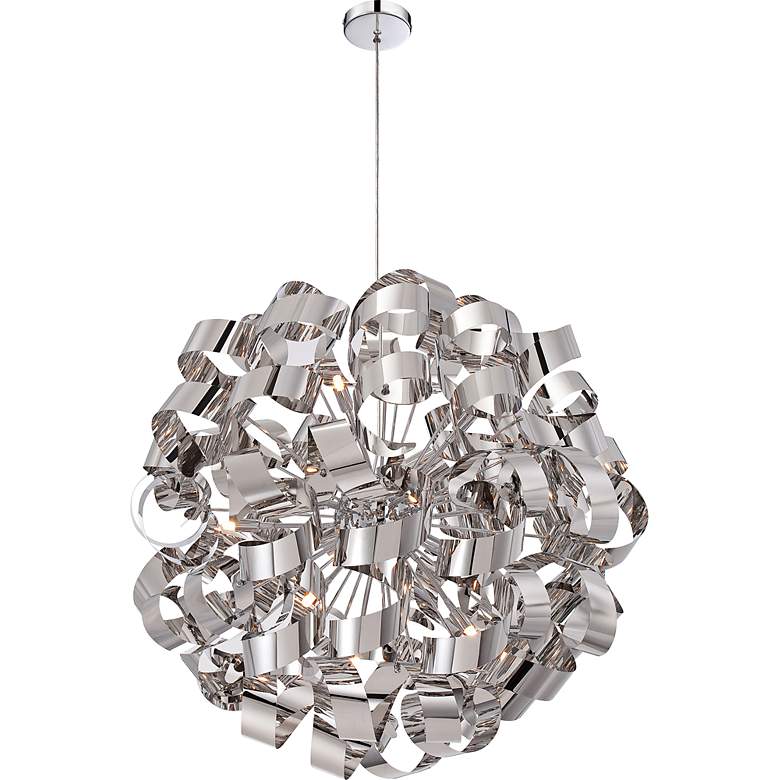 Image 3 Quoizel Ribbons 31" Wide Polished Chrome Pendant more views