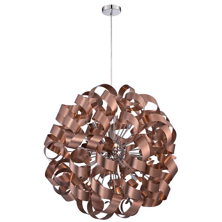 Image 3 Quoizel Ribbons 31" Wide Satin Copper Pendant Light more views