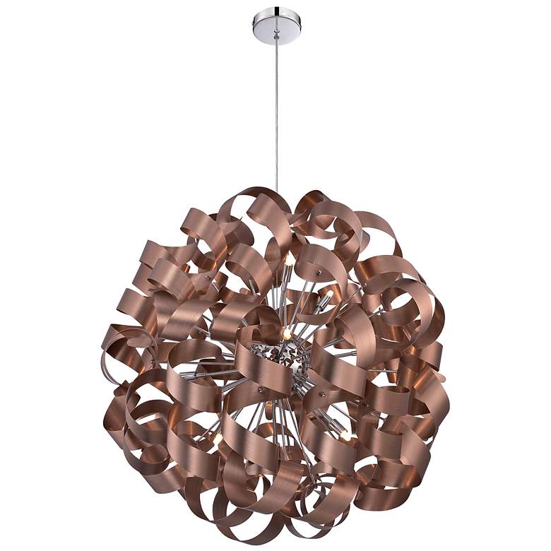 Image 4 Quoizel Ribbons 31" Wide Satin Copper Pendant Light more views