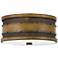 Quoizel Roadhouse 13" Wide Aged Walnut Drum Ceiling Light