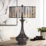 Quoizel Roland 21 1/2" High Bronze Tiffany-Style Accent Table Lamp