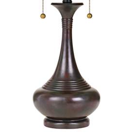 Image3 of Quoizel Roland 21 1/2" High Bronze Tiffany-Style Accent Table Lamp more views