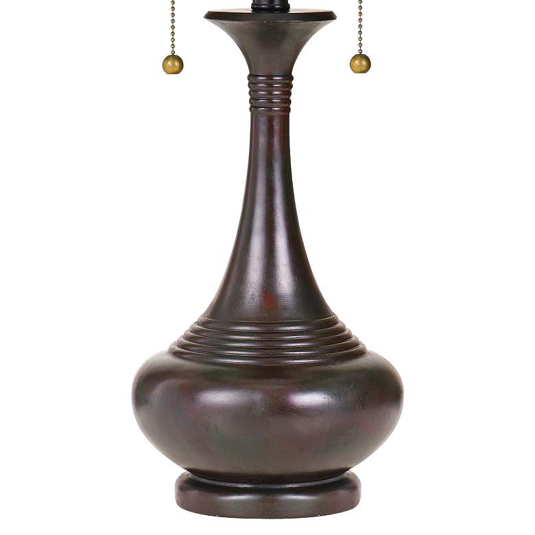 Image 3 Quoizel Roland 21 1/2 inch High Bronze Tiffany-Style Accent Table Lamp more views