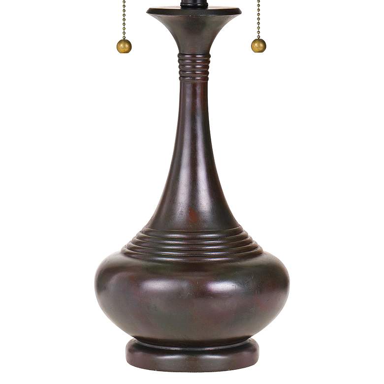 Image 3 Quoizel Roland 21 1/2" High Bronze Tiffany-Style Accent Table Lamp more views
