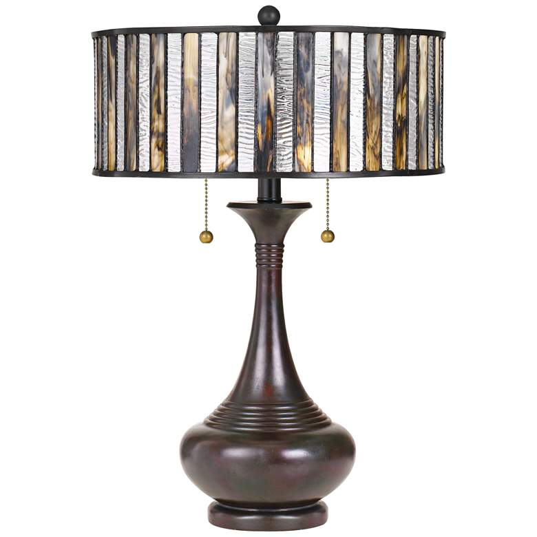 Quoizel Roland Valiant Bronze Tiffany-Style Accent Table Lamp