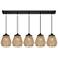 Quoizel Romain 45"W Earth Black Linear Multi Light Pendant