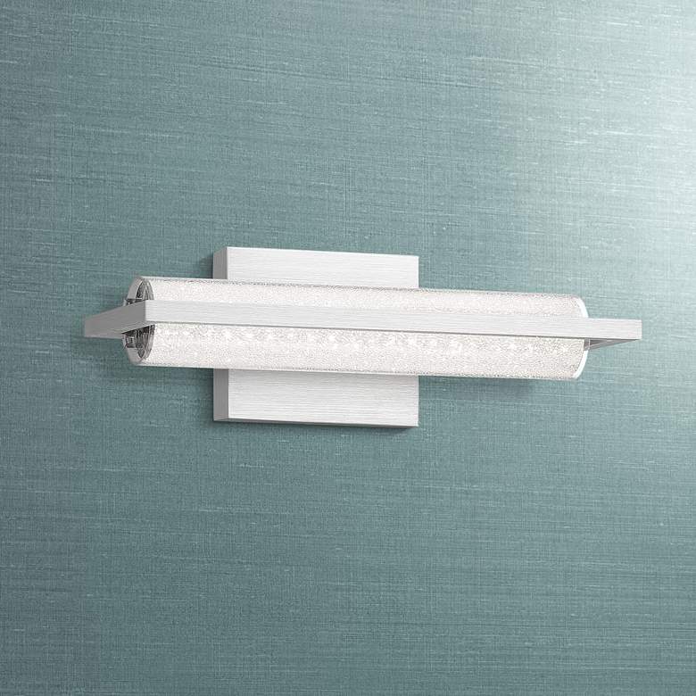 Image 1 Quoizel Rosalie 13 3/4" Wide Brushed Aluminum LED Bath Light
