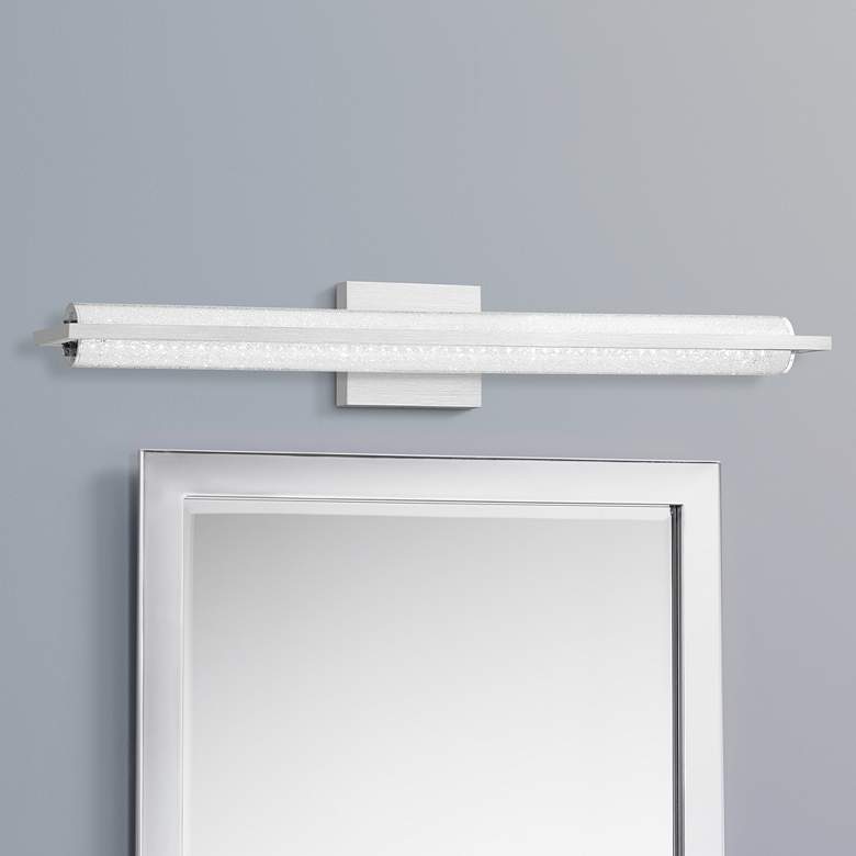 Image 1 Quoizel Rosalie 30 inch Wide Brushed Aluminum LED Bath Light