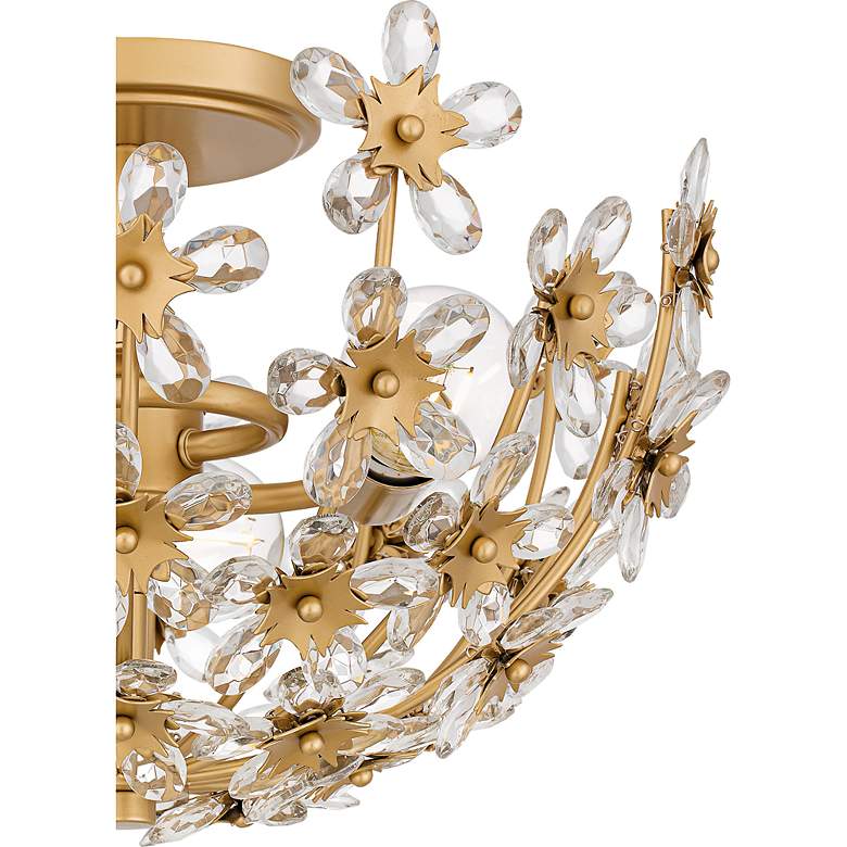 Image 6 Quoizel Rosemary 15 3/4"W Soft Gold 3-Light Ceiling Light more views