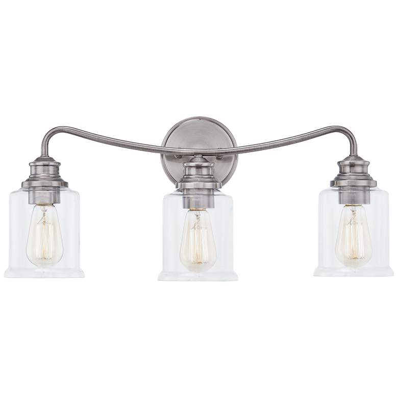 Image 1 Quoizel Rover 24" Wide Antique Nickel 3-Light Bath Light
