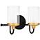 Quoizel Rowland 9" High Matte Black 2-Light Wall Sconce