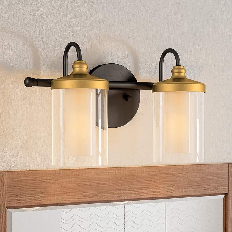 Image 1 Quoizel Rowland 9" High Matte Black 2-Light Wall Sconce