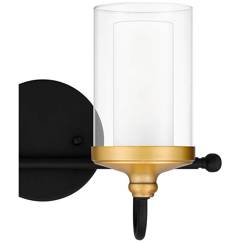 Image 5 Quoizel Rowland 9 inch High Matte Black 2-Light Wall Sconce more views