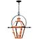 Quoizel Rue De Royal 21.25" Wide 2-Light Aged Copper Lantern Pendant