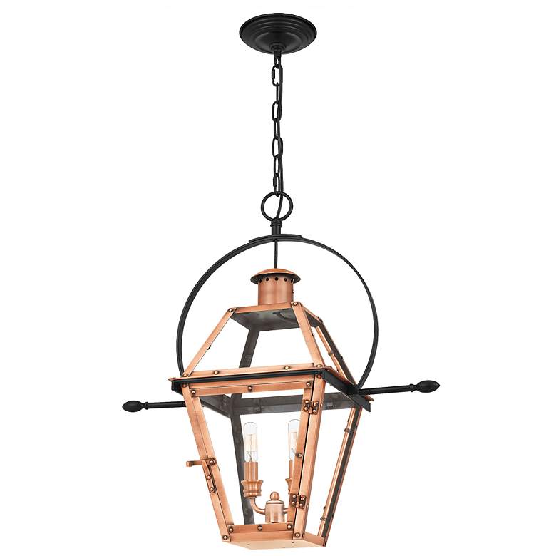 Image 4 Quoizel Rue De Royal 21.25" Wide 2-Light Aged Copper Lantern Pendant more views