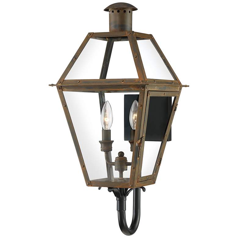 Image 1 Quoizel Rue De Royal 23 1/2" High Bronze Outdoor Wall Light