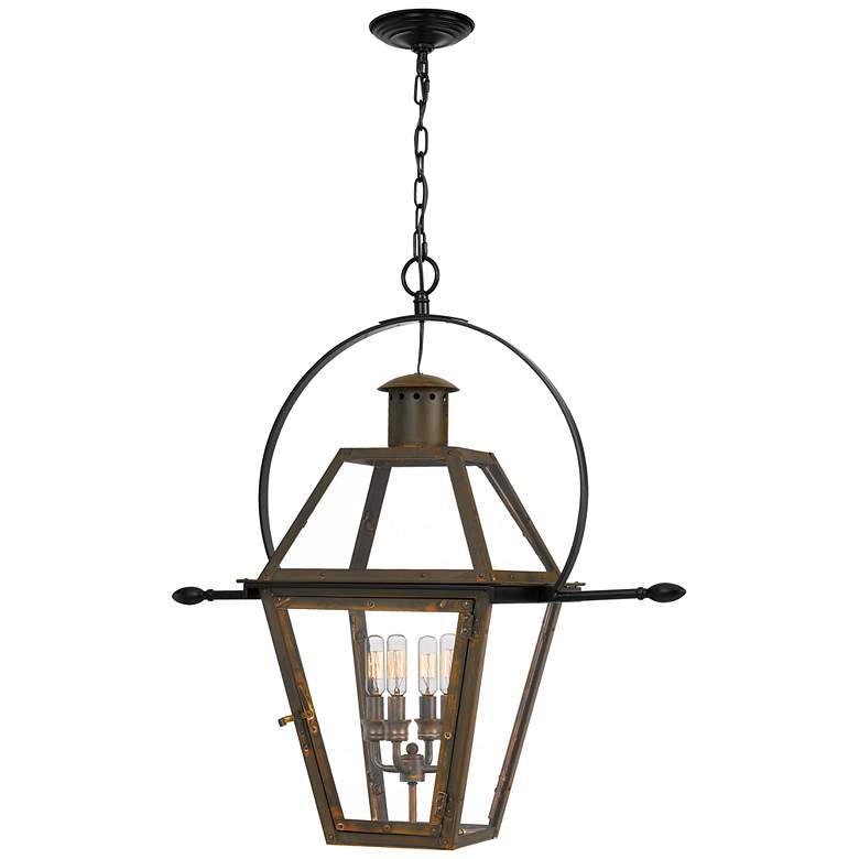 Image 2 Quoizel Rue De Royal 27.5 inch Bronze Traditional Lantern Pendant Light