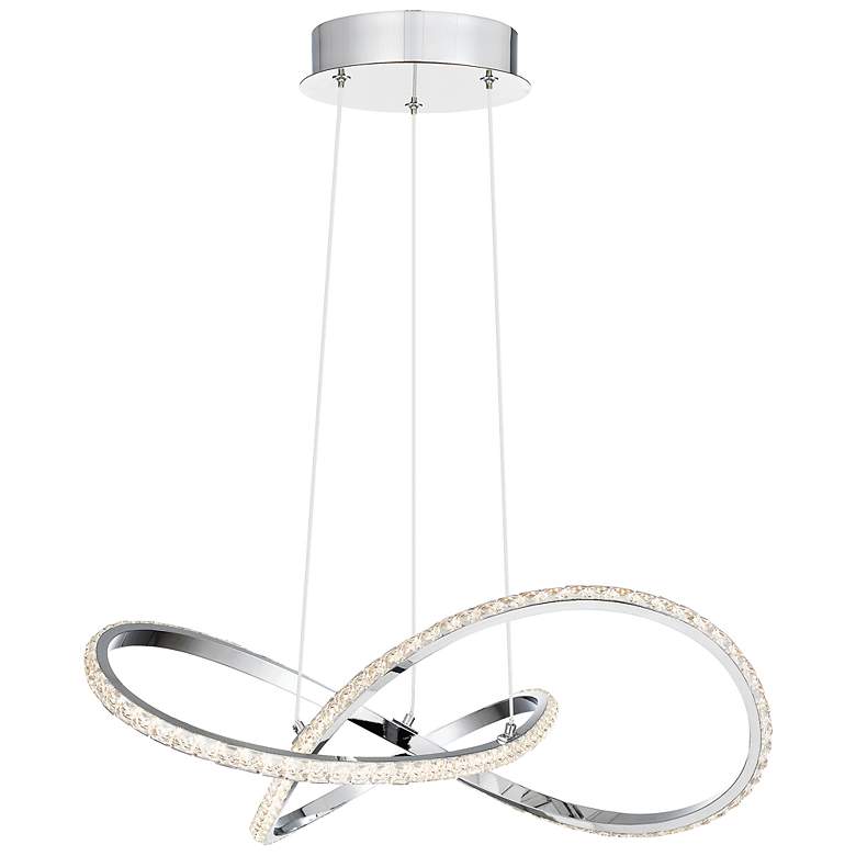 Image 2 Quoizel Rumi 18 3/4" Wide Polished Chrome LED Pendant Light