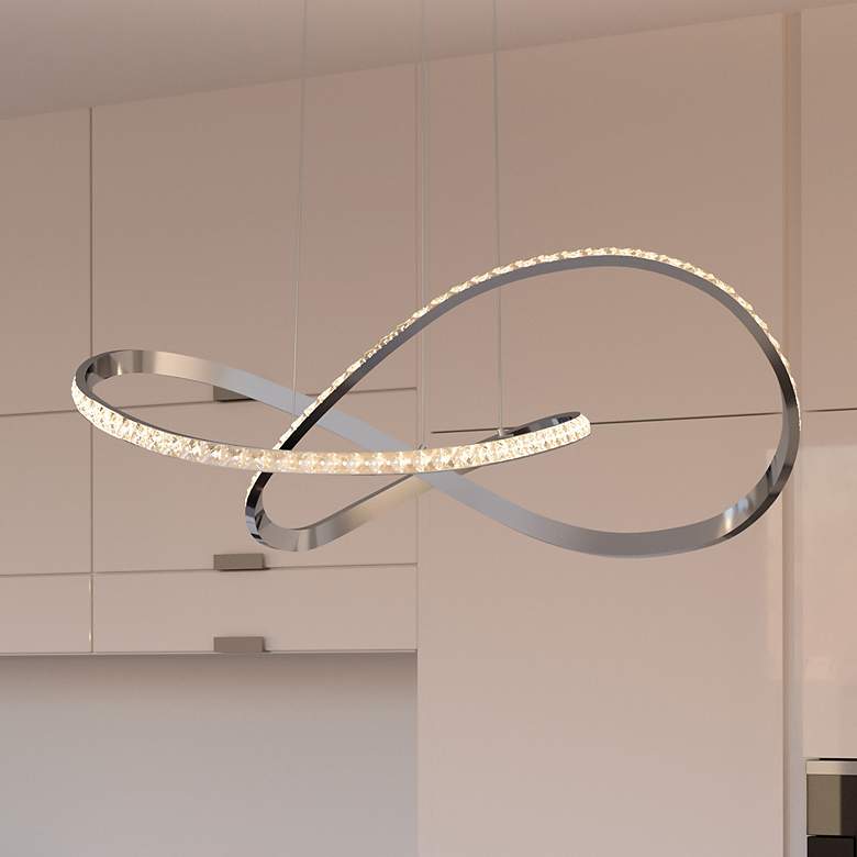 Image 1 Quoizel Rumi 18 3/4" Wide Polished Chrome LED Pendant Light