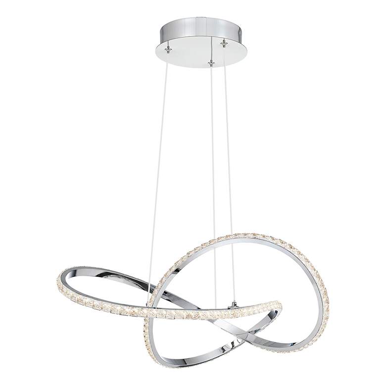 Image 3 Quoizel Rumi 18 3/4" Wide Polished Chrome LED Pendant Light more views