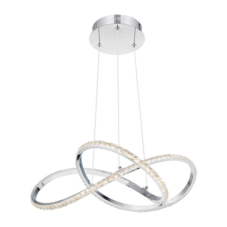 Image 4 Quoizel Rumi 18 3/4" Wide Polished Chrome LED Pendant Light more views