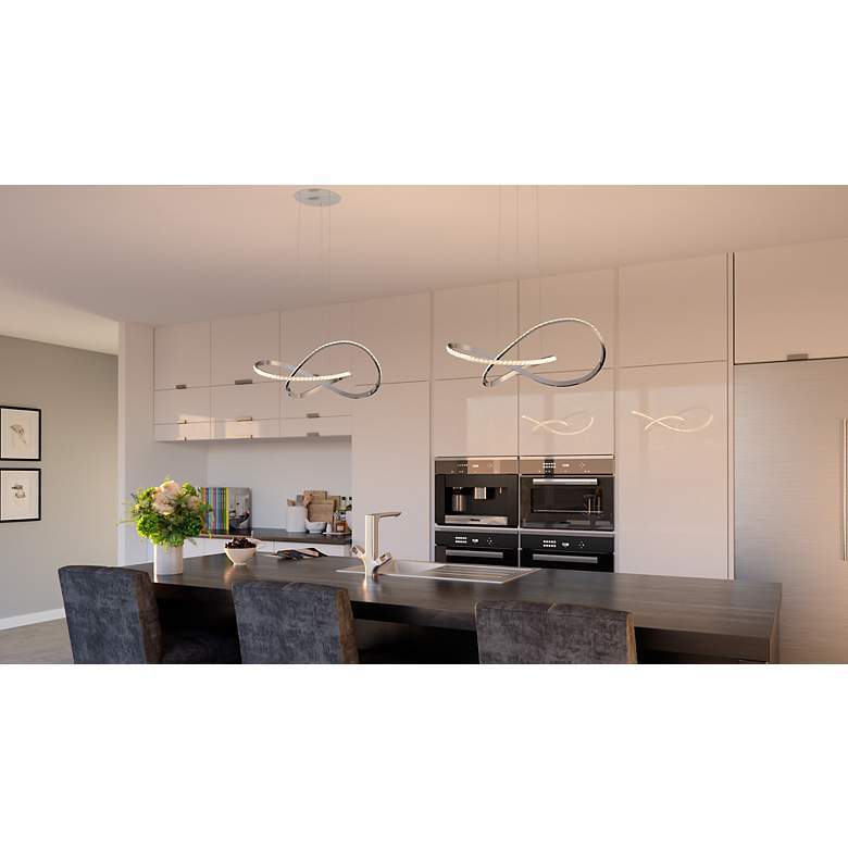Image 7 Quoizel Rumi 18 3/4" Wide Polished Chrome LED Pendant Light more views