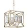 Quoizel Sabrina 16" Wide Vintage Gold Foyer Pendant Light