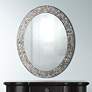 Quoizel Sage Shell Mosaic 24" x 30" Oval Wall Mirror
