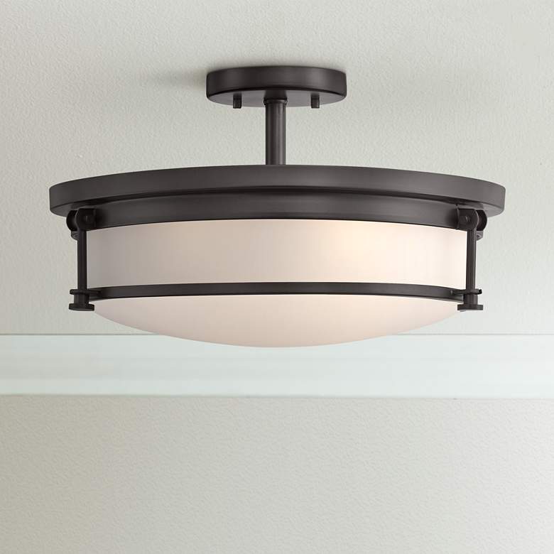 Image 1 Quoizel Sailor 16" Wide Western Bronze 4-Light Ceiling Light