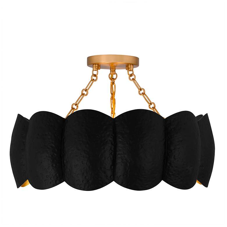 Image 3 Quoizel Santana 19 1/2"W Matte Black and Gold Ceiling Light more views