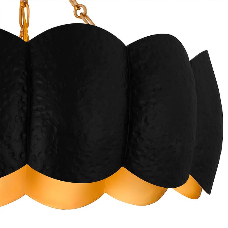Image 5 Quoizel Santana 19 1/2"W Matte Black and Gold Ceiling Light more views