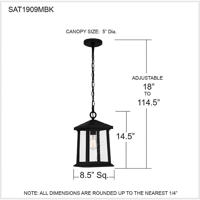 Image 6 Quoizel Satterfield 14 1/4" Marine Grade Matte Black Hanging Light more views