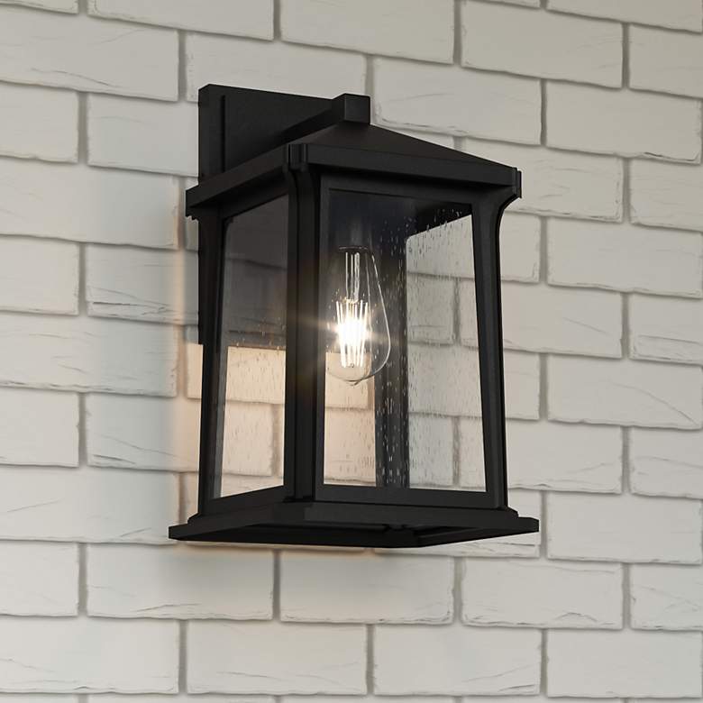 Image 1 Quoizel Satterfield 14 1/4" Marine Grade Matte Black Outdoor Light
